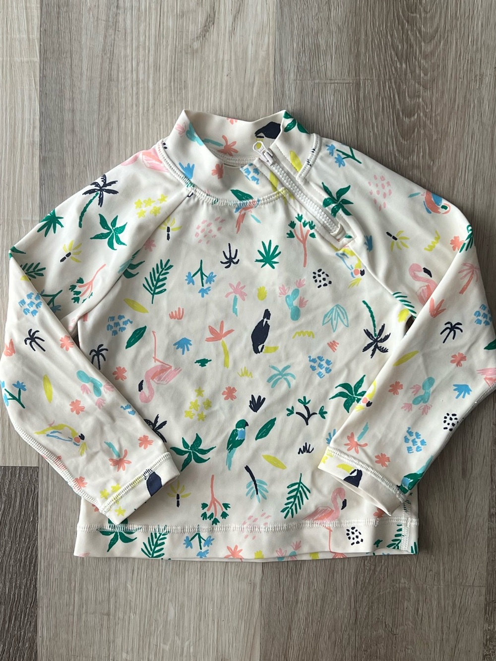 Hanna Andersson Long Sleeve Rash Guard Swim Shirt size 3T